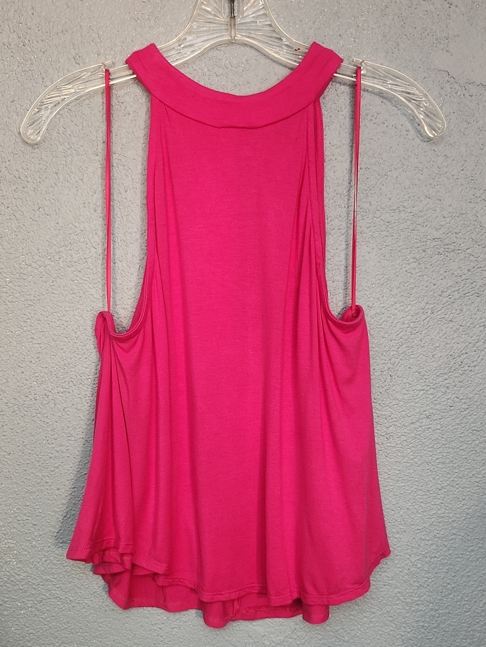 happening in the present Hot Pink Sleeveless Halter Tank